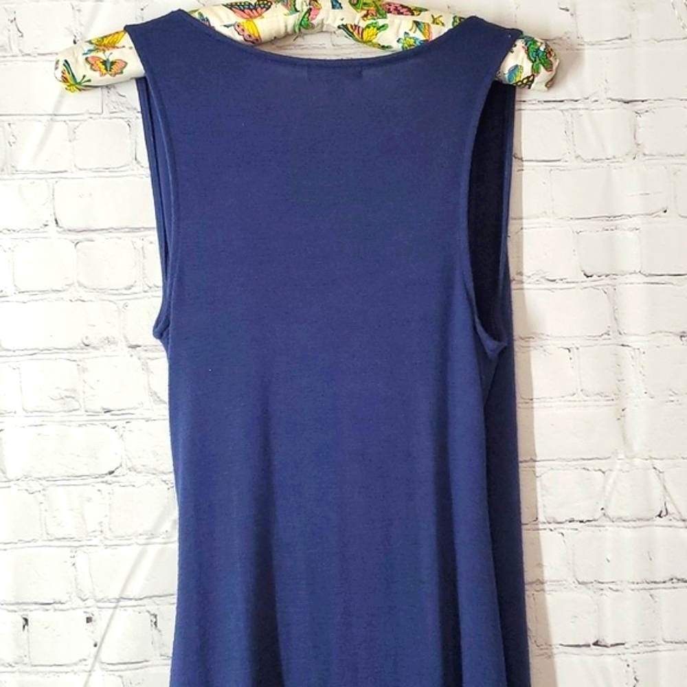 Leith Plunge V-neck Sleeveless Royal Blue Stretchy Bodycon Maxi Dress Size Med - Picture 10 of 16
